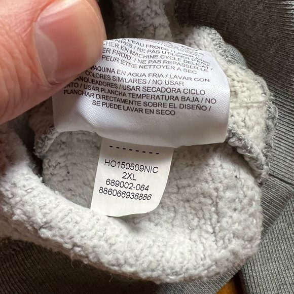 Nike Air Jordan Mens 2XL/XXL The Varsity Crewneck Sweatshirt Two Tone Gray Retro - Picture 5 of 8